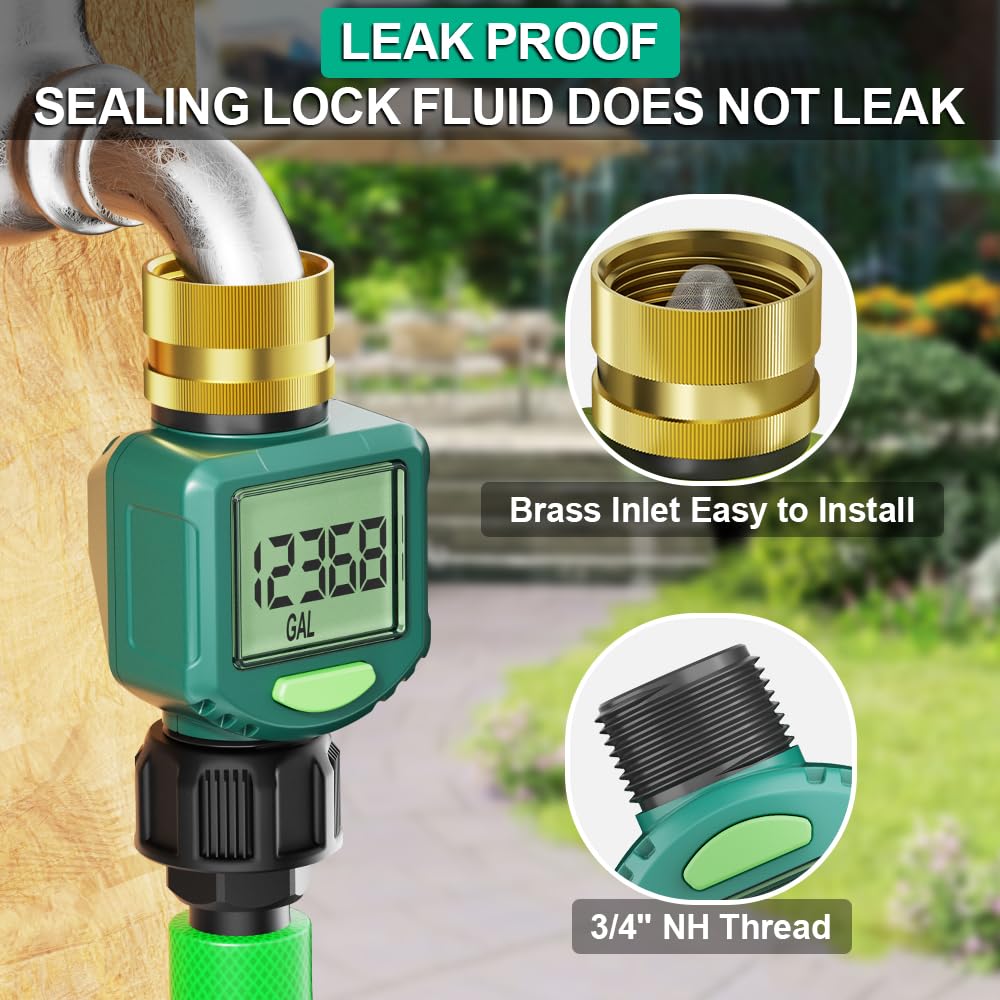 ARFSKY Water Flow Meter with user-friendly one-button control
