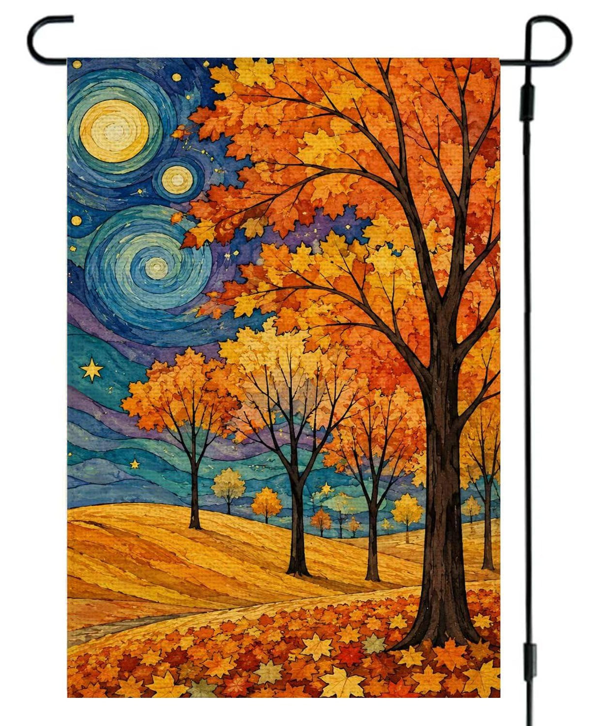 ARGOOGF Fall Garden Flag 12x18 inch orange front view