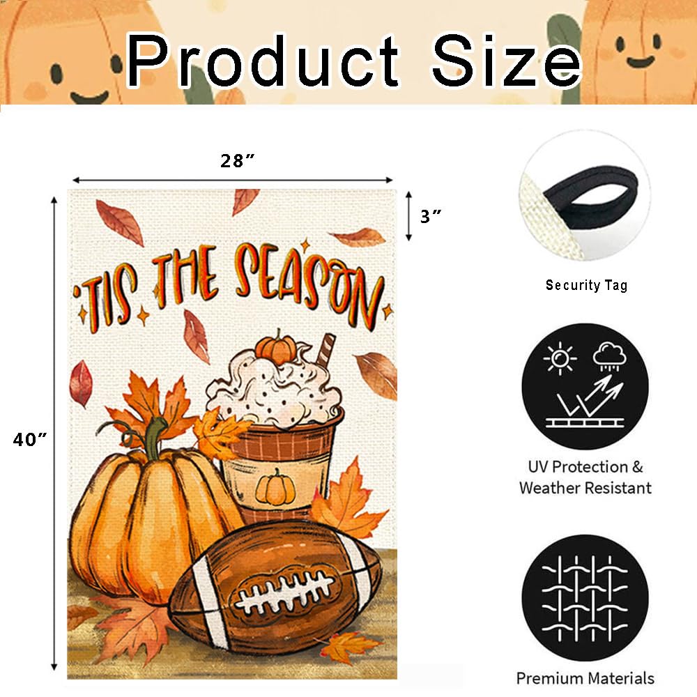 ARGOOGF Fall House Flag with 3-inch sleeve for easy attachment
