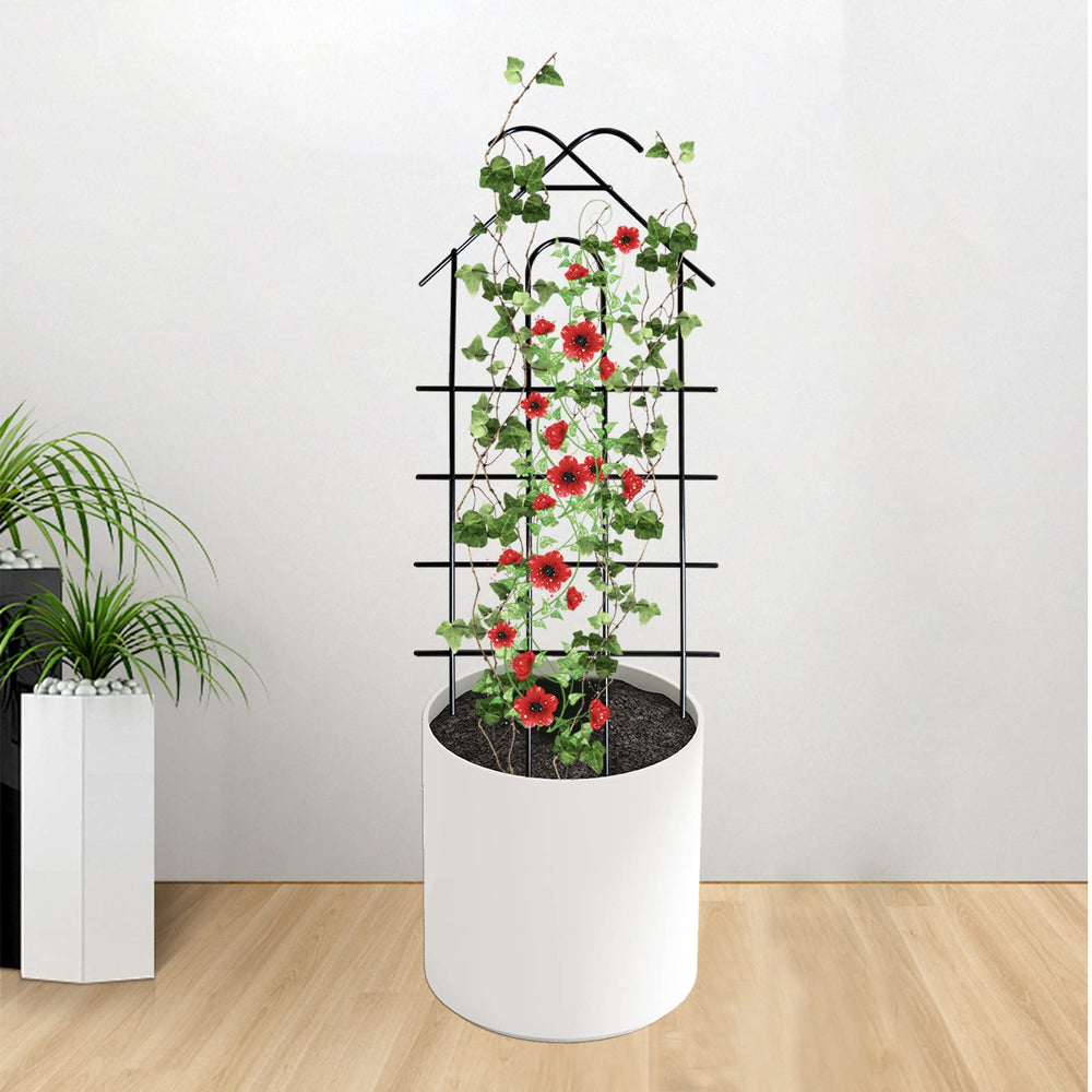 ARIFARO trellis showcasing house-shaped design for climbing plants