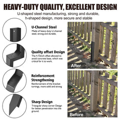 ArlinaL Fence Post Repair Kit packaging with product details