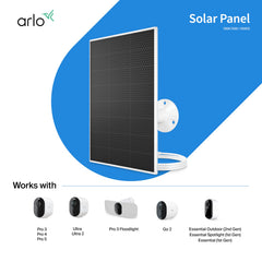 Arlo Solar Panel Charger with included USB-C and magnetic adapters
