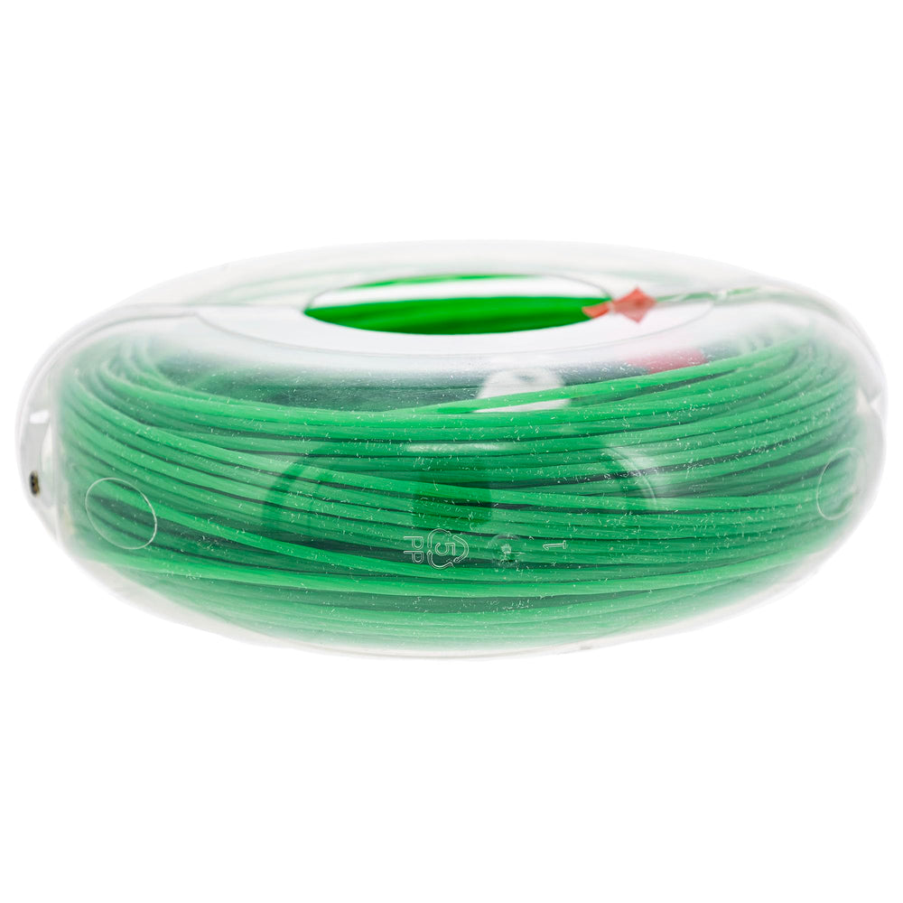 Arnold Trimmer Line close-up showing green colour and thickness