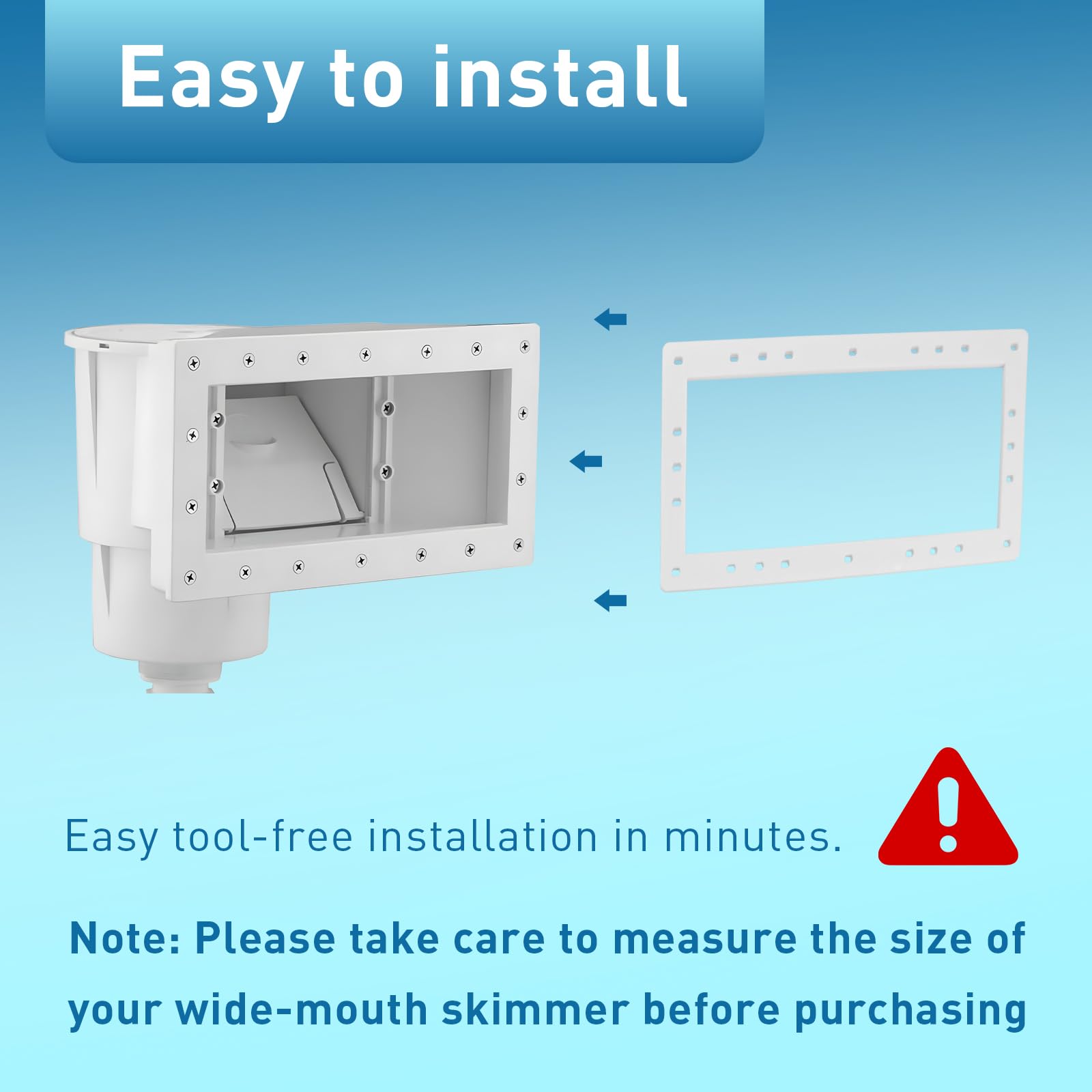 ArrogantF Wide Mouth Butterfly Gasket in place on skimmer