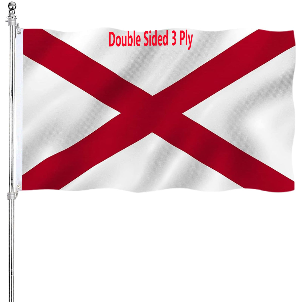 ARSOF Alabama State Flag 3x5 double sided front view