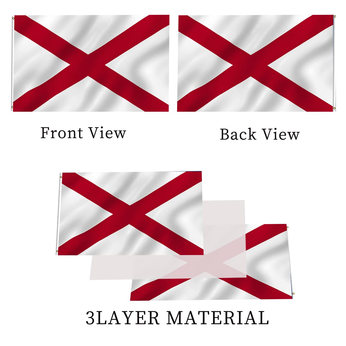 ARSOF Alabama State Flag 3x5 with grommets
