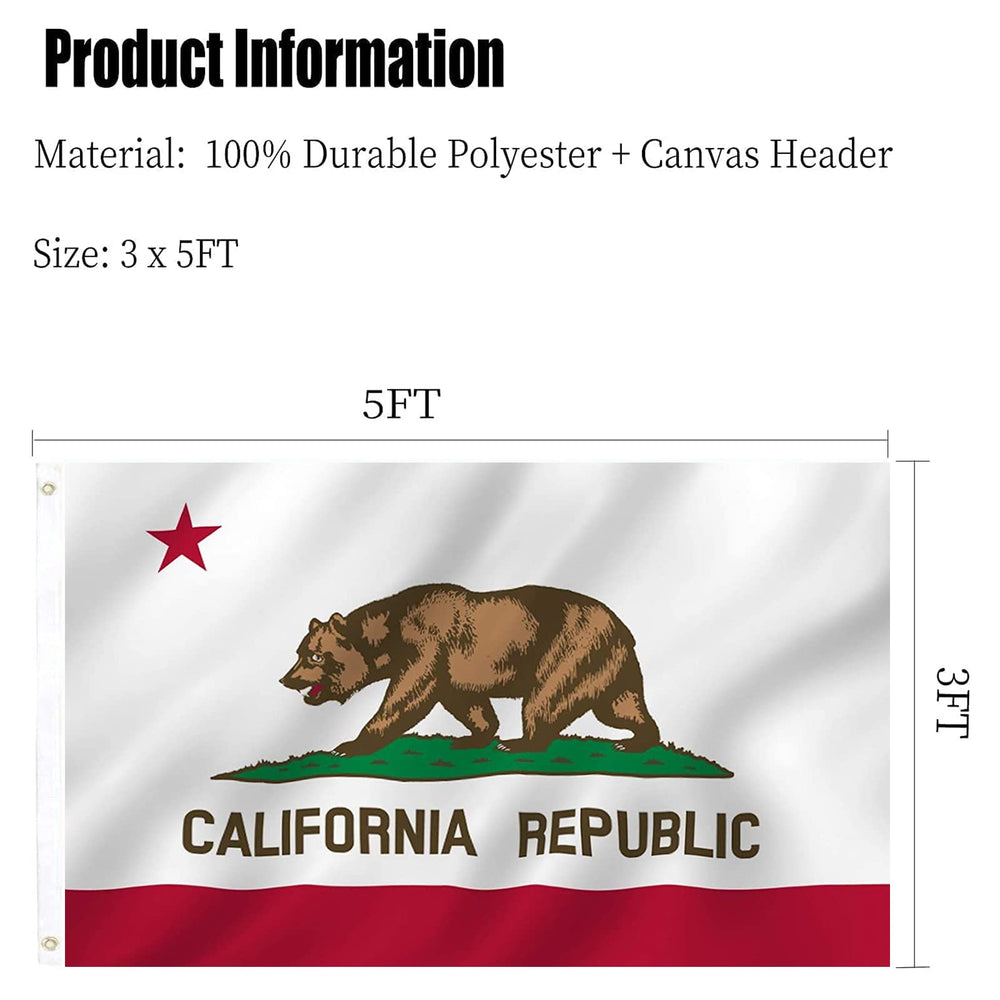 ARSOF California flag showing durability and stitching