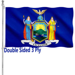 ARSOF New York State Flag 3x5 Ft front view with vivid colours