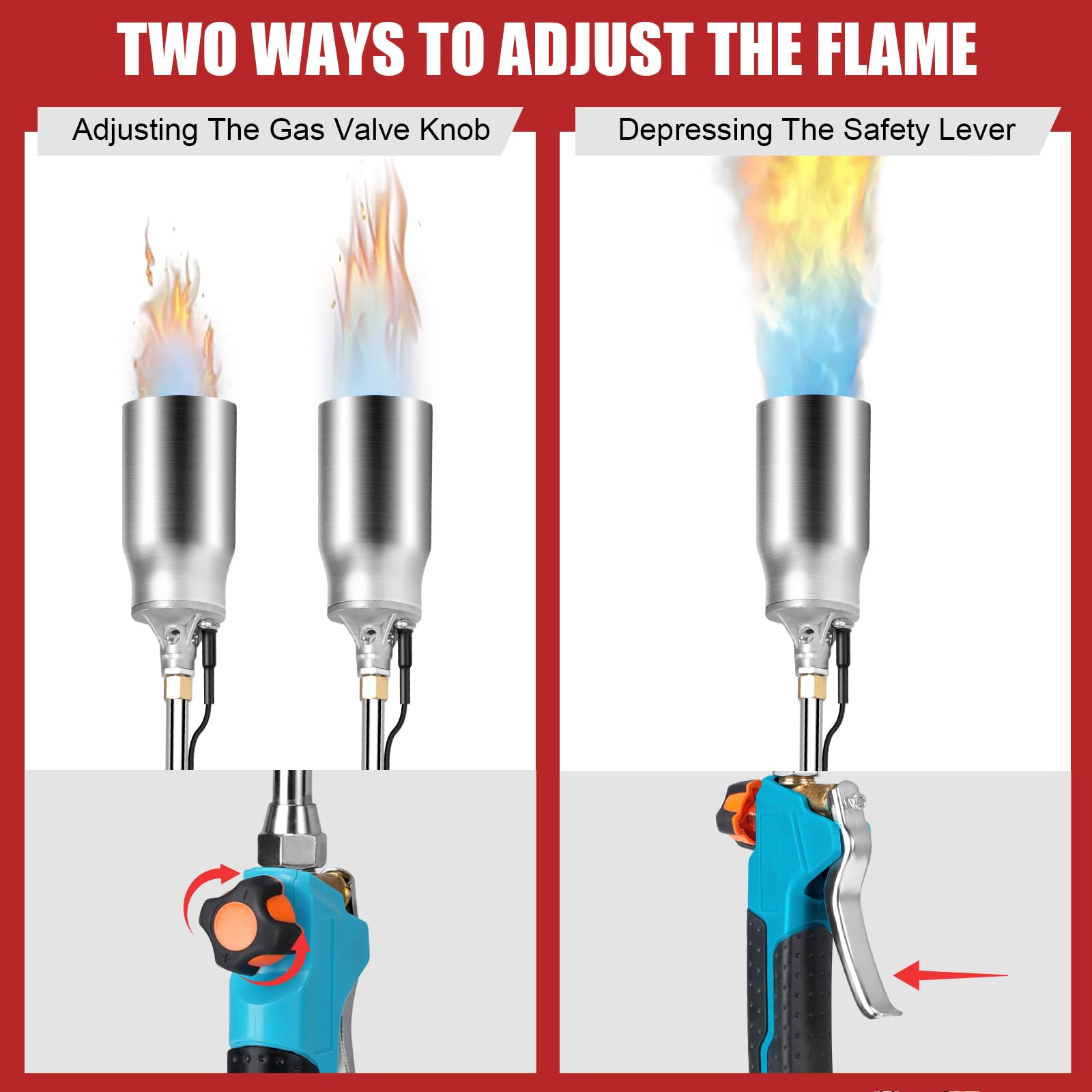 ARTFLAMM propane torch being used on gravel surface