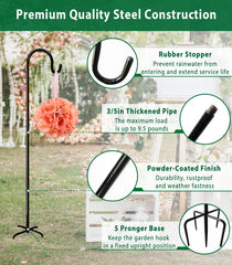 Artibear shepherd hook with bird feeder hanging