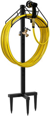 Artigarden Freestanding Garden Hose Holder Side View with Faucet