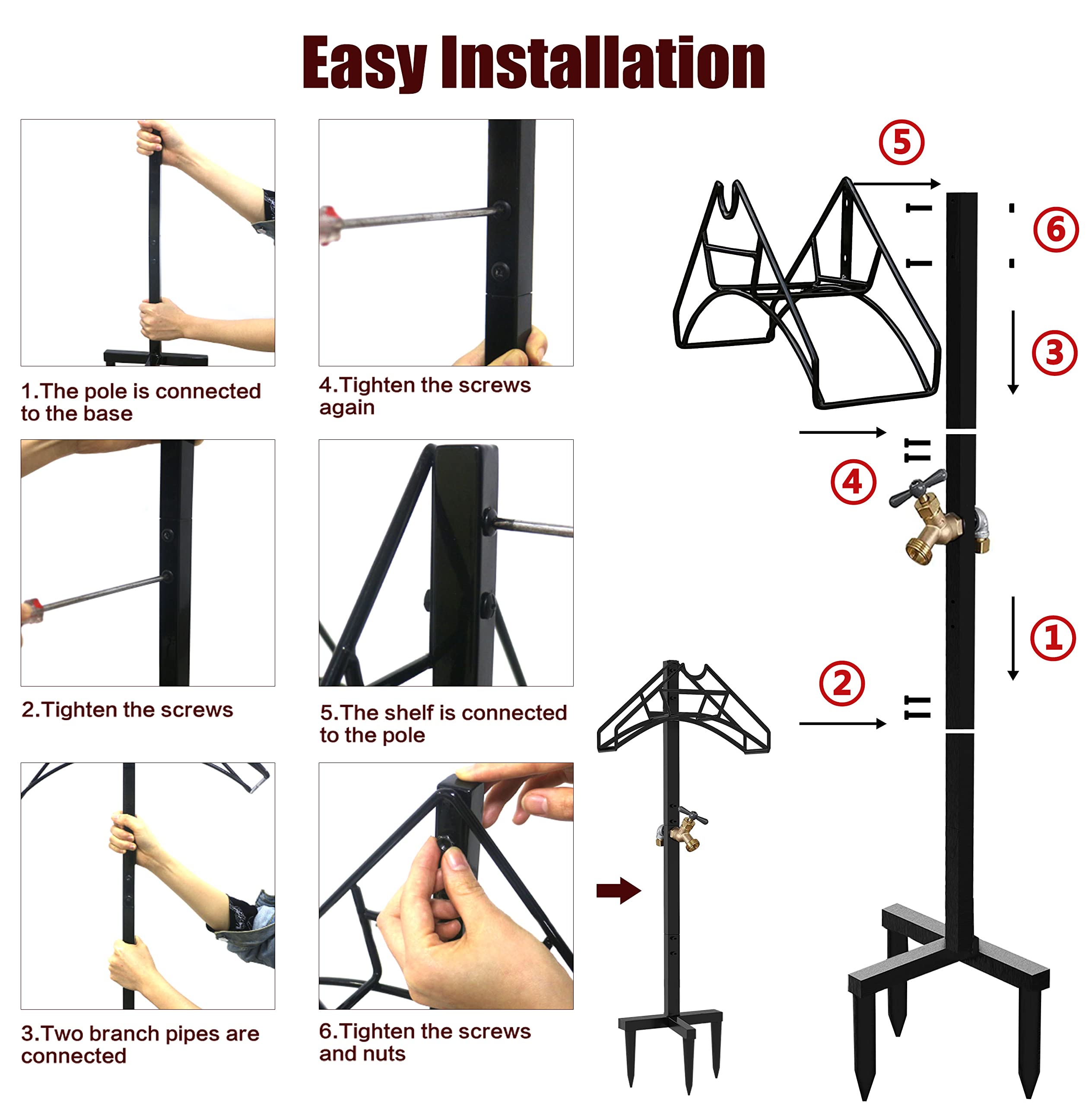 Artigarden Garden Hose Holder with Standard Hose Attached