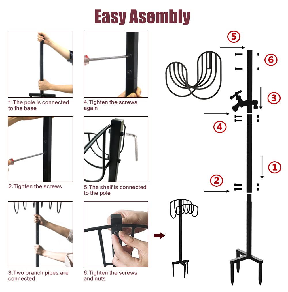 Artigarden hose holder displayed indoors for storage
