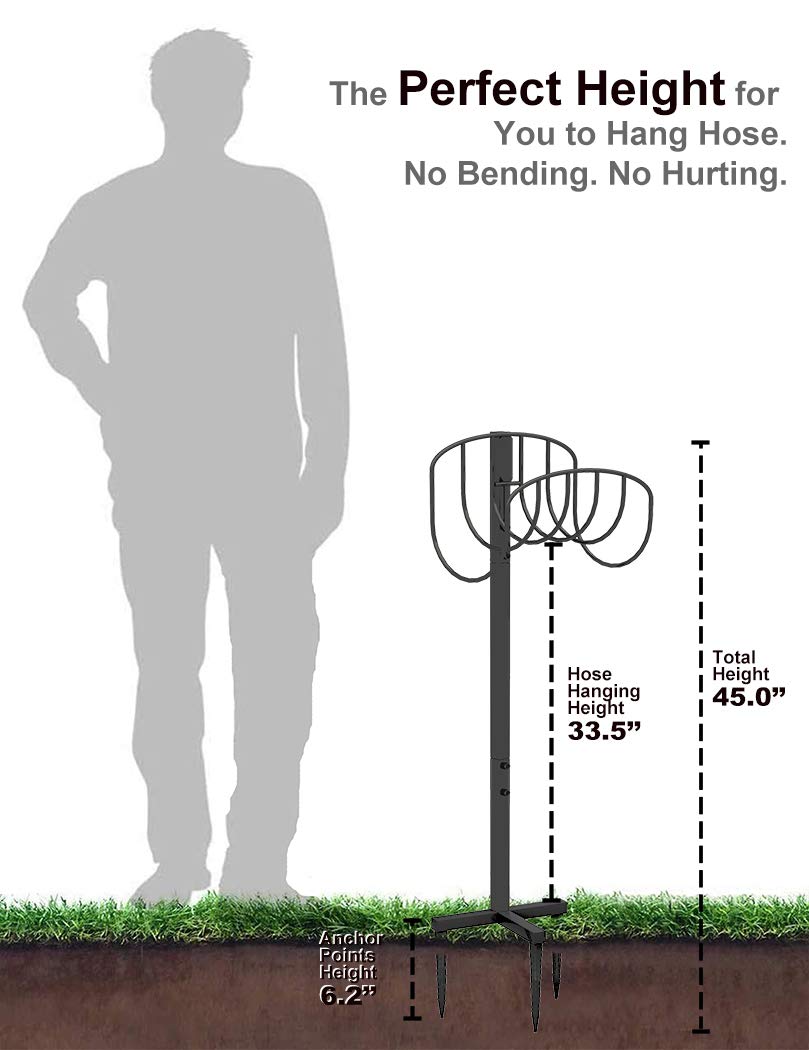 Artigarden hose holder in a garden setting