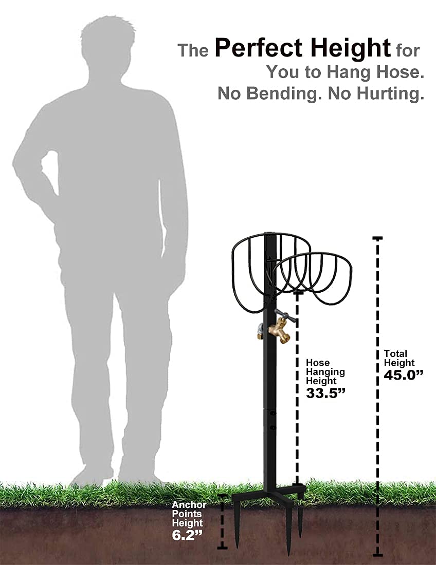 Artigarden hose holder placed in a garden environment