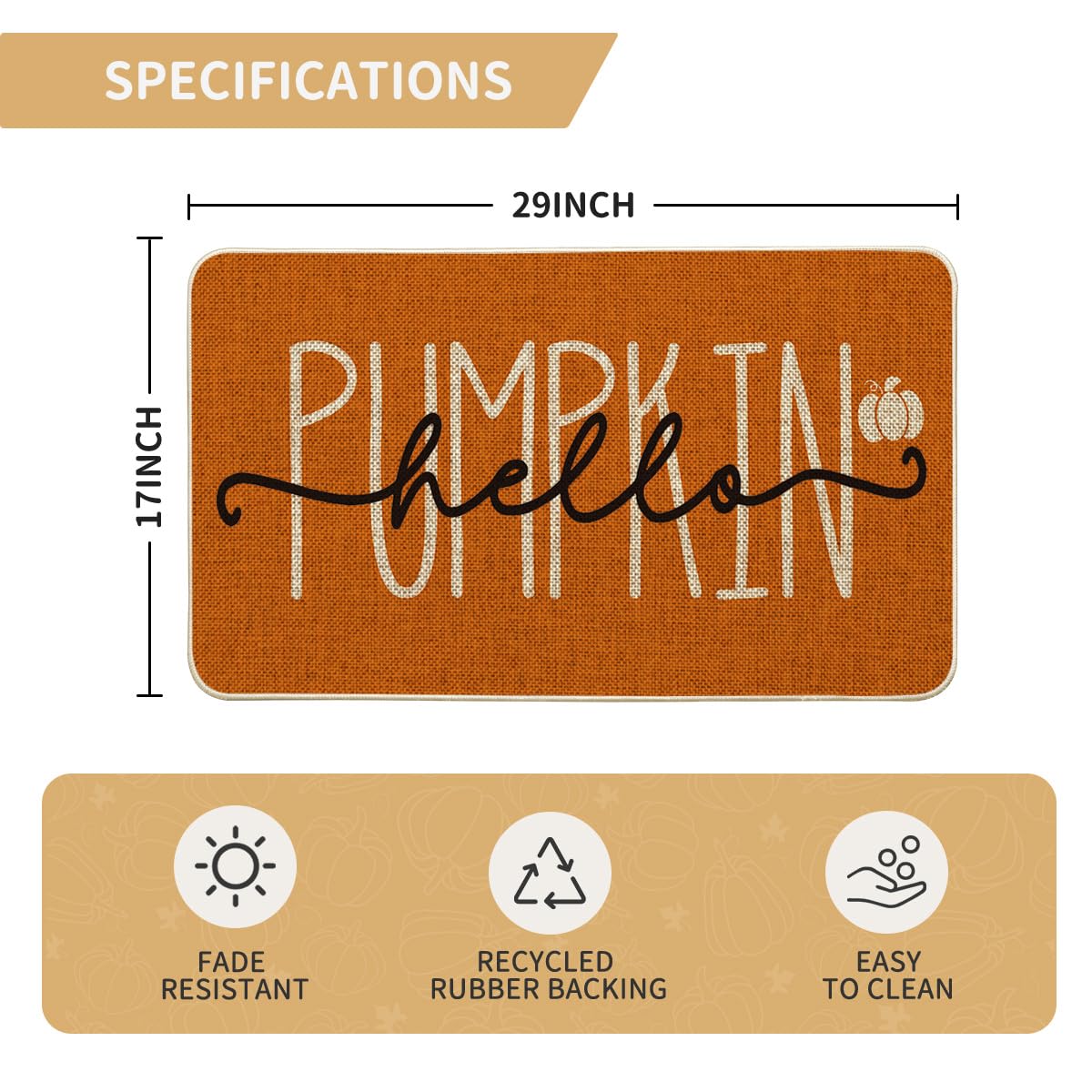 Artoid Mode Hello Pumpkin Doormat packaging display