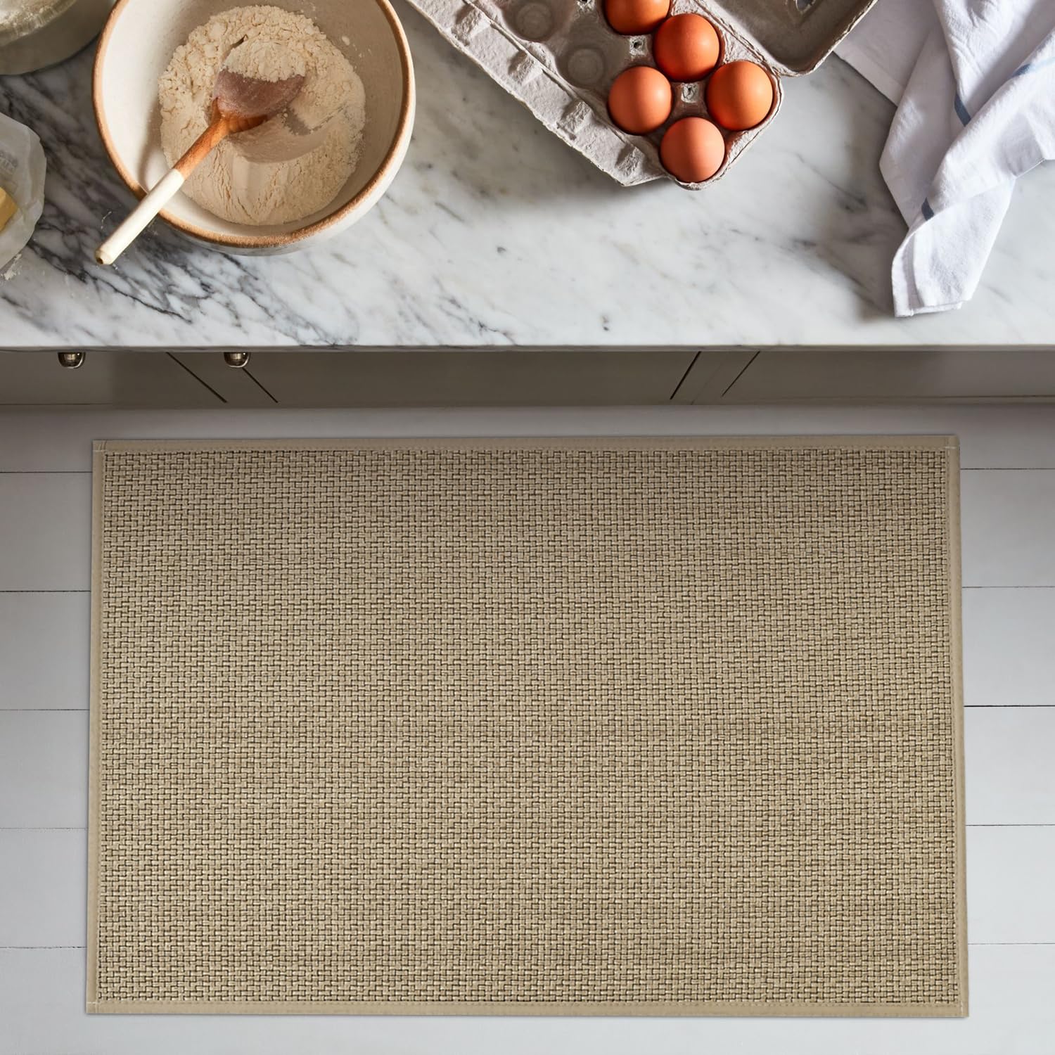 Artoid Mode Kitchen Doormat 24x35 inch placed in front of sink