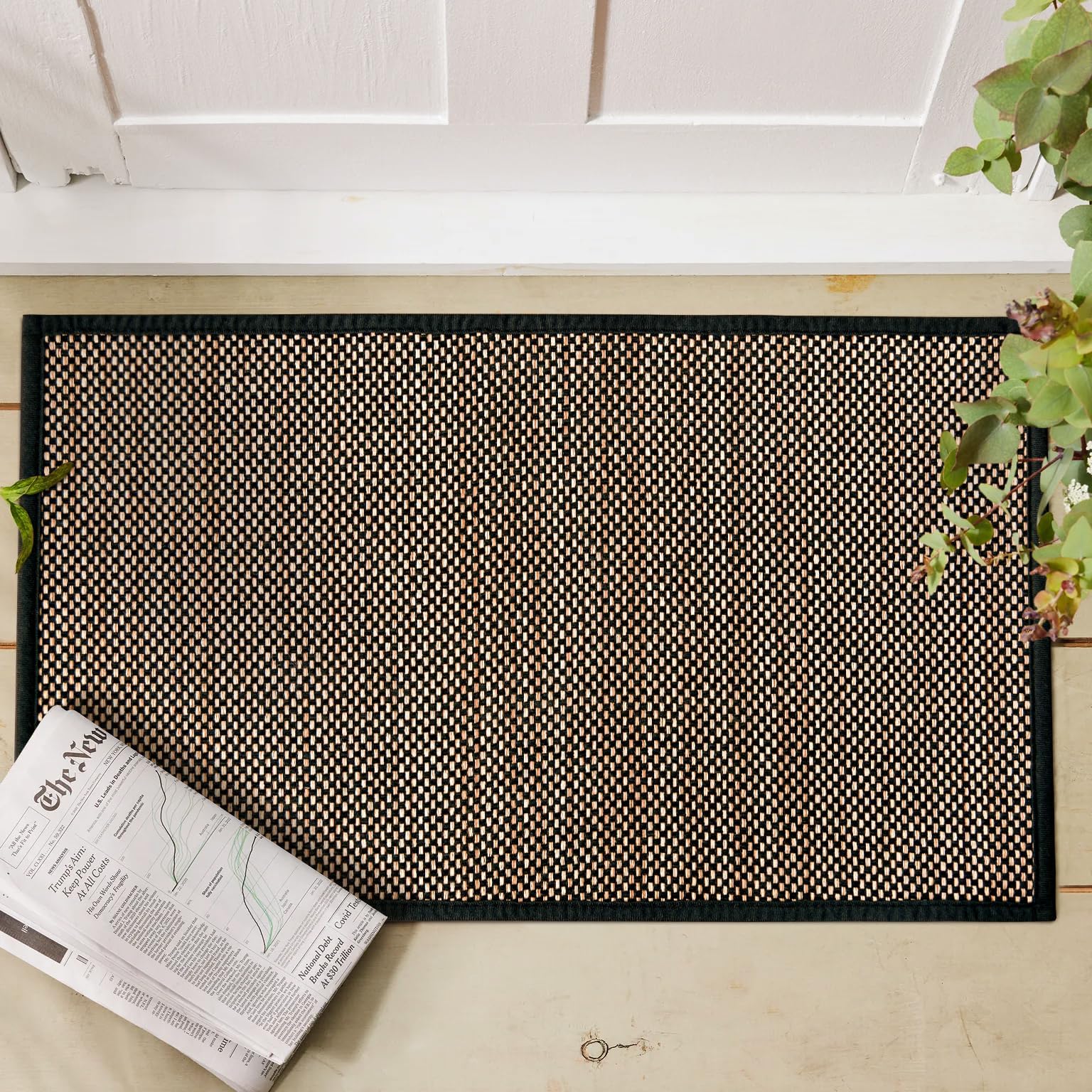 Artoid Mode Kitchen Doormat close-up of chenille texture