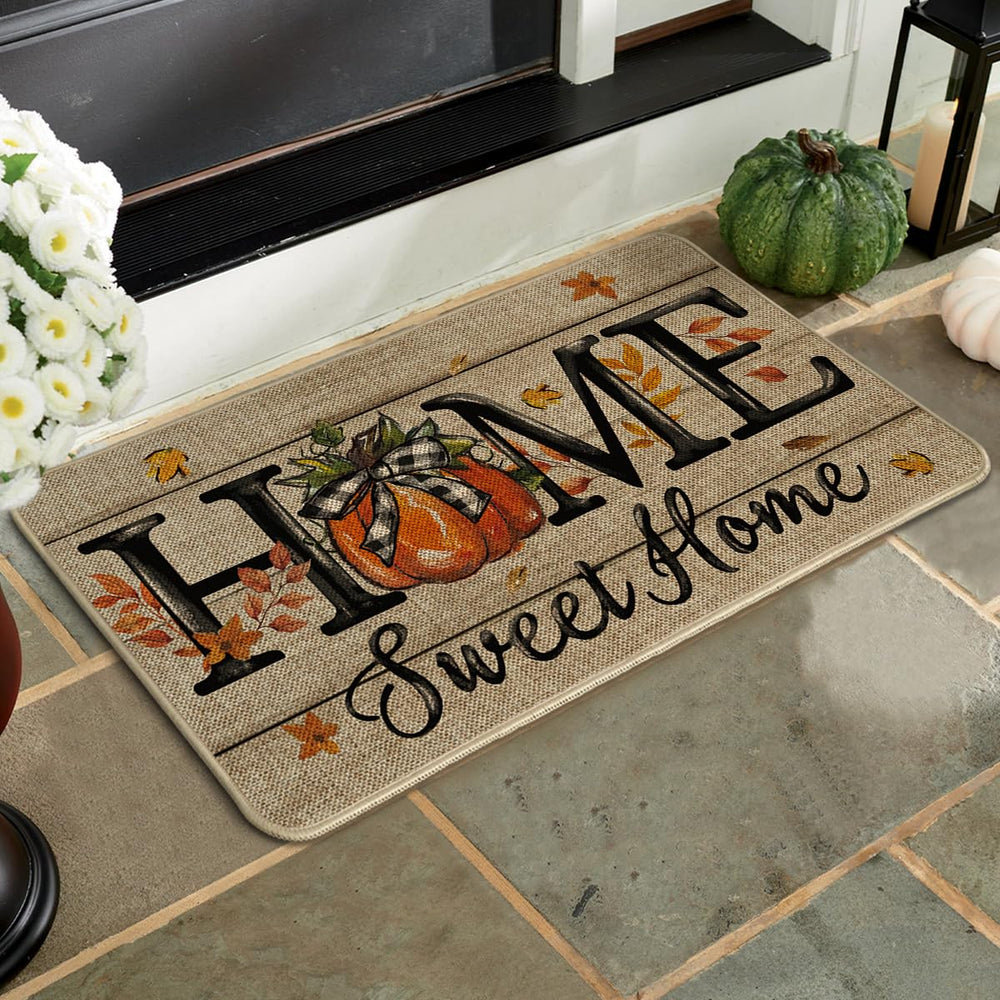 Artoid Mode Pumpkin Doormat displayed at an entryway