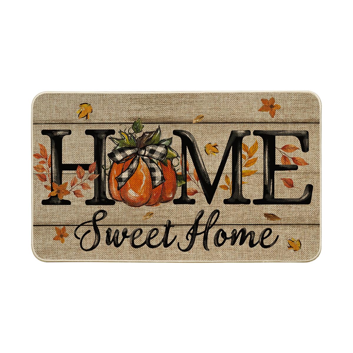 Artoid Mode Pumpkin Doormat front view with seasonal design