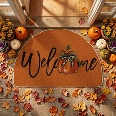 Artoid Mode Pumpkin Doormat with decorative design