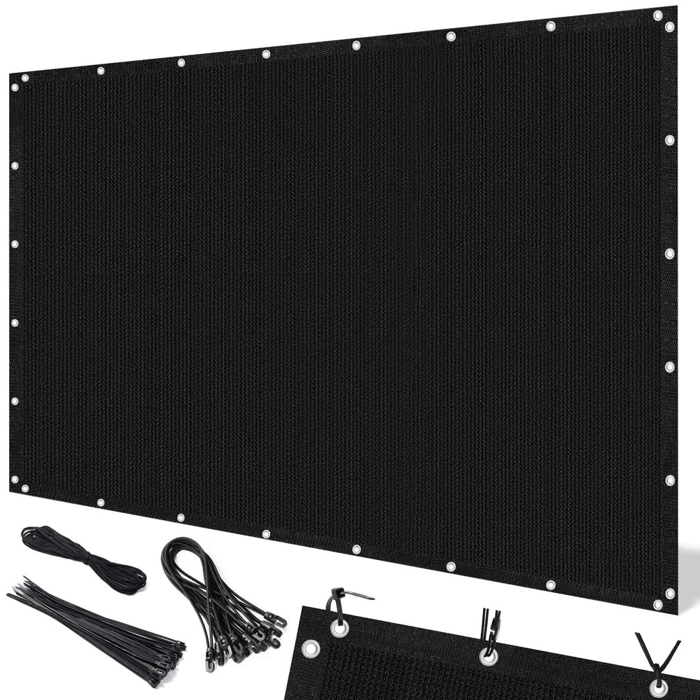 Artpuch 6x16 FT black sun shade cloth front view