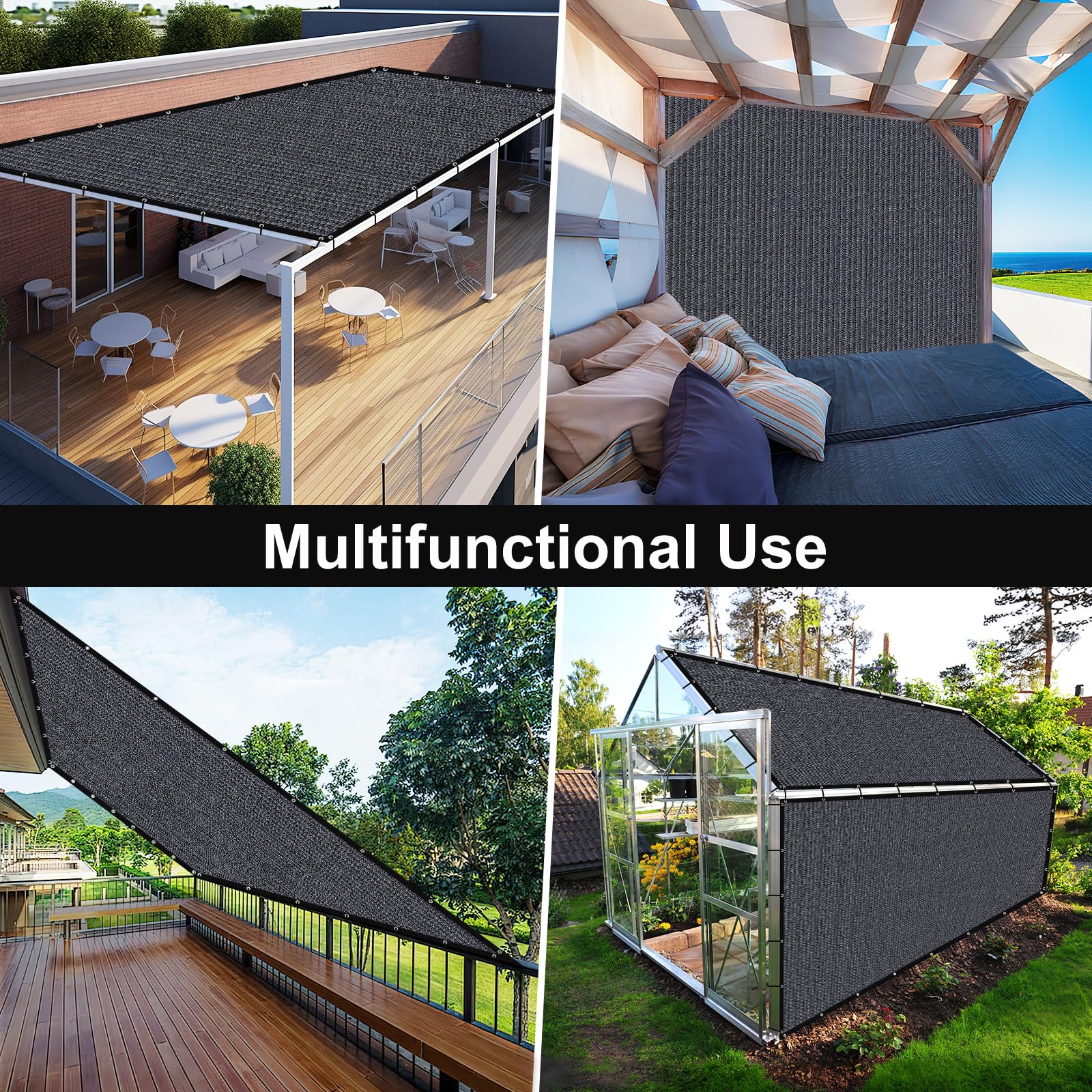 Artpuch 90% Sun Shade Cloth setup over a picnic area