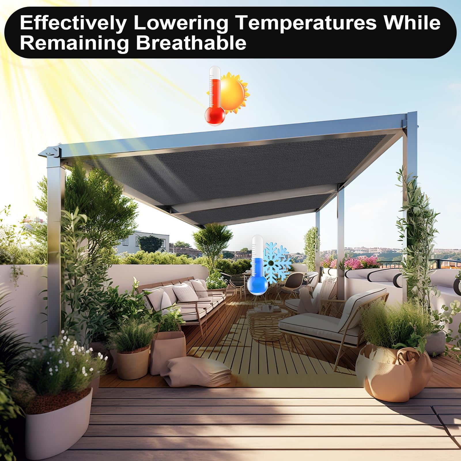 Artpuch Pergola Shade Cover packaging