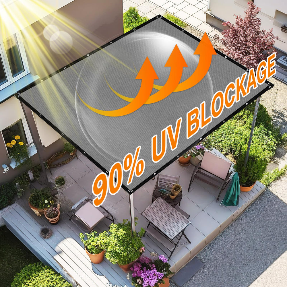 Artpuch shade cover installed over a patio