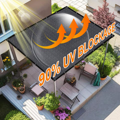 Artpuch sun shade cloth draped over a patio