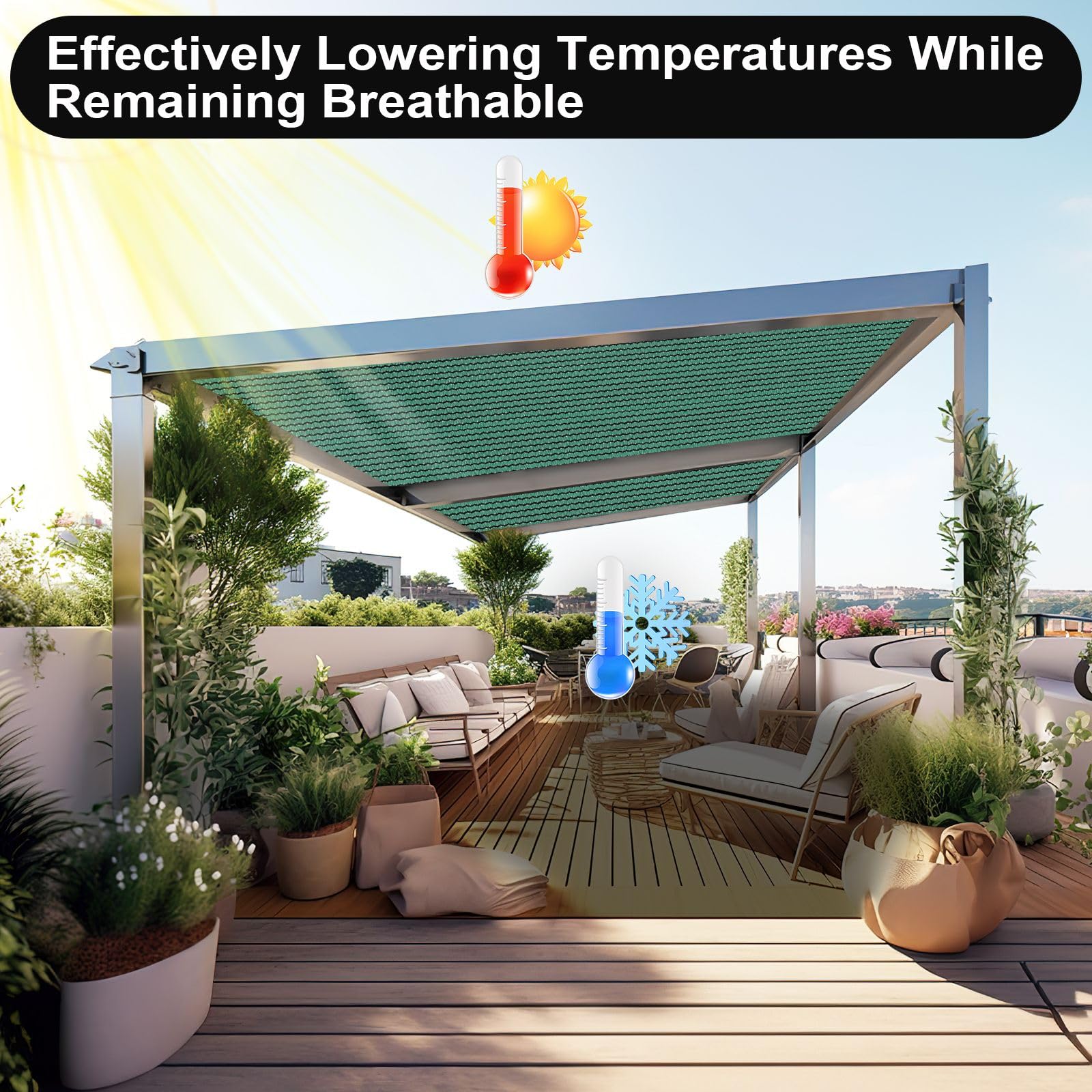 Artpuch Sun Shade Cloth showing UV protection feature