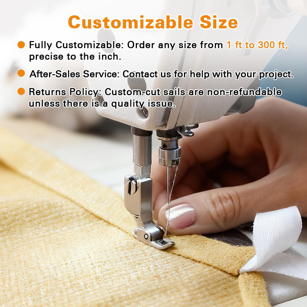 Artpuch Sun Shade Sail 10'X16' Sand with hardware kit