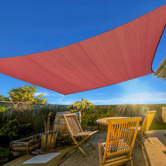 Artpuch Sun Shade Sail 12'X16' Rust Red front view