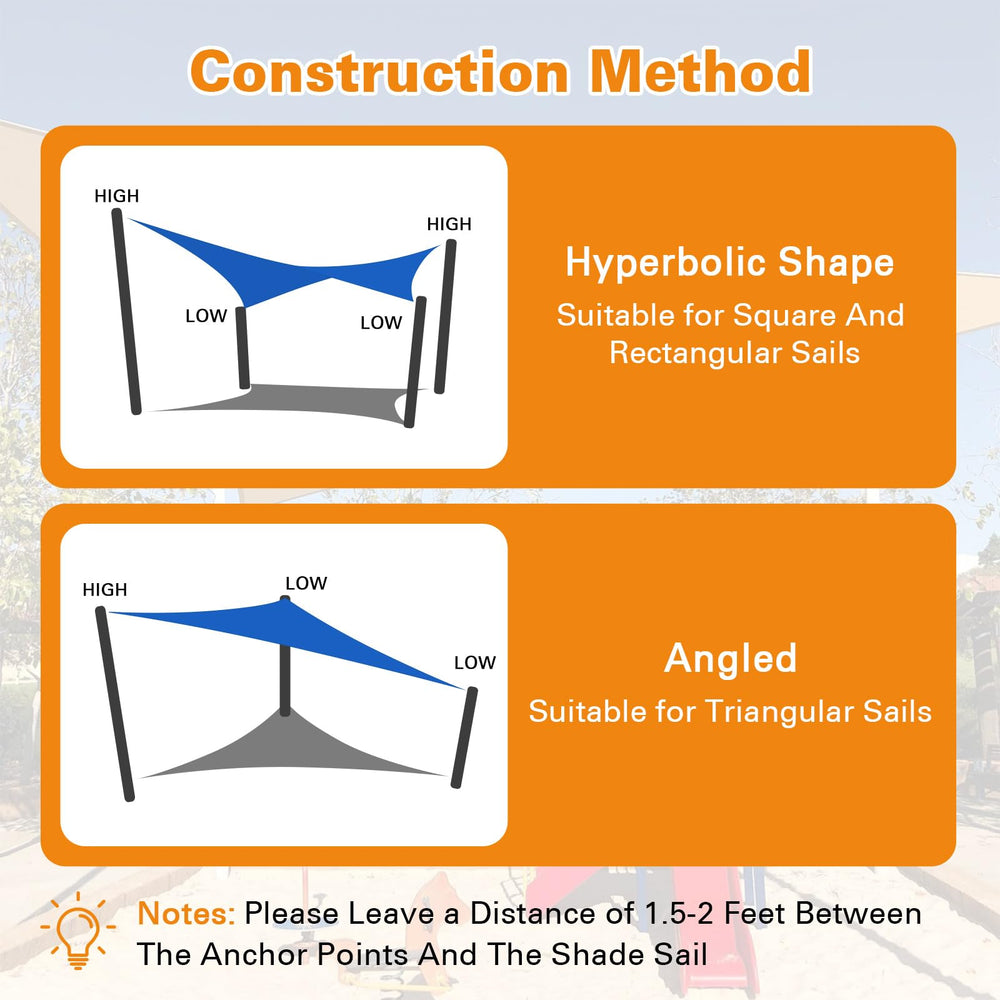 Artpuch Sun Shade Sail 14' blue triangle packaging view