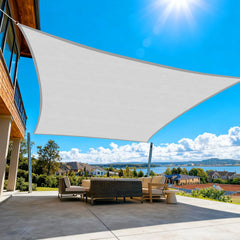 Artpuch Sun Shade Sail 14' x 14' light grey front view