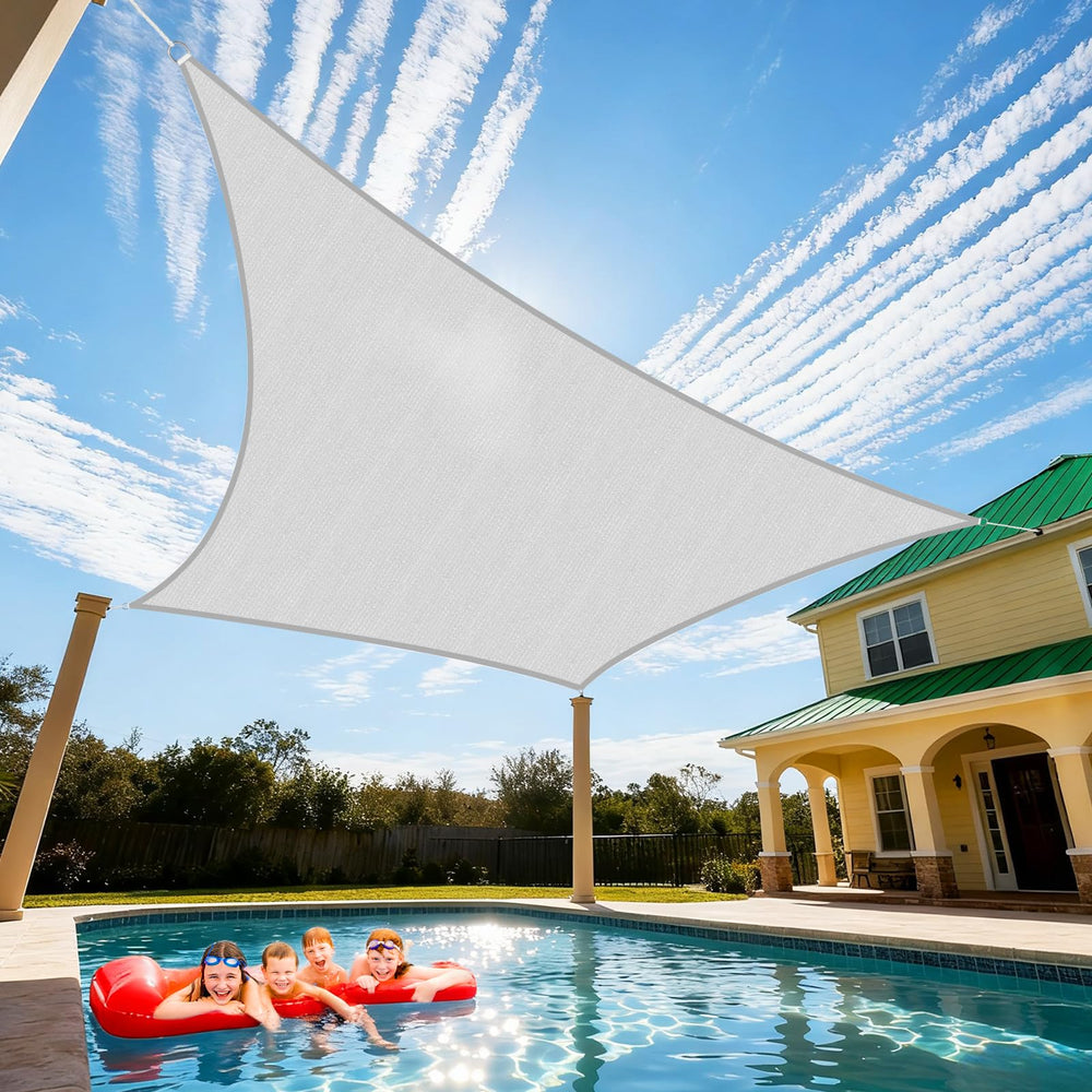 Artpuch Sun Shade Sail 16'X16' light grey front view