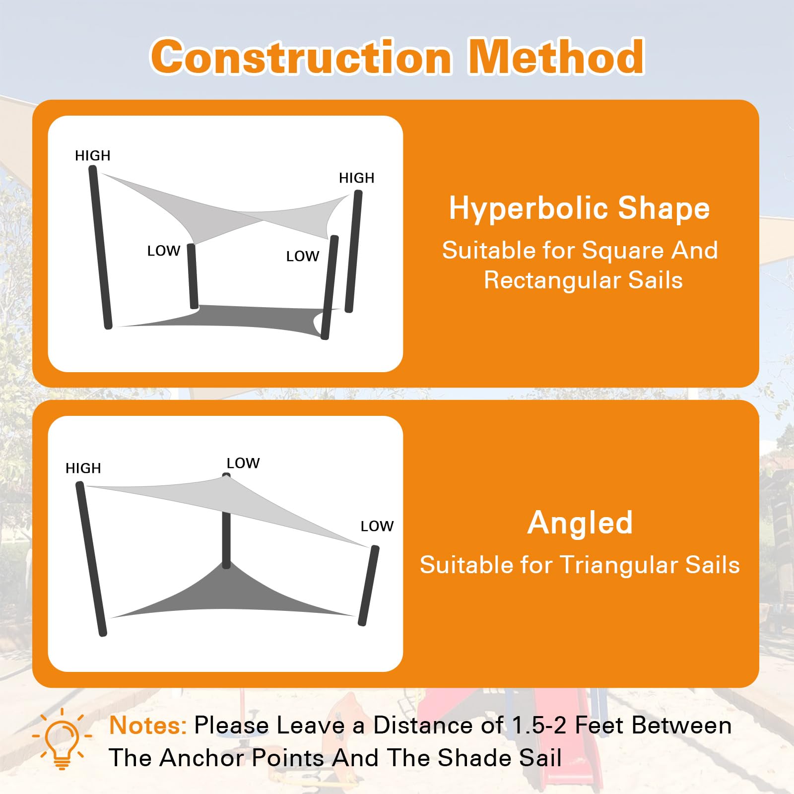 Artpuch Sun Shade Sail 16'X16' light grey on patio