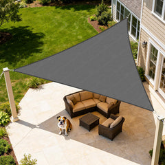 Artpuch Sun Shade Sail 16'X16'X16' dark grey front view