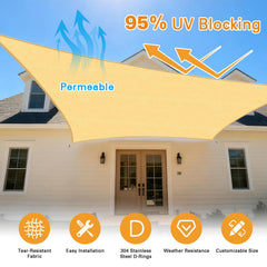 Artpuch Sun Shade Sail 16'X20' Sand Rectangle installation example