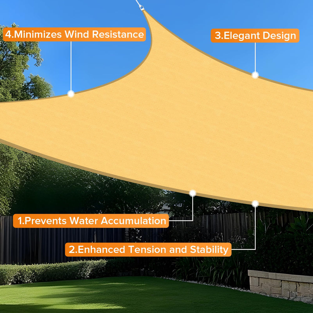 Artpuch Sun Shade Sail in a garden setting