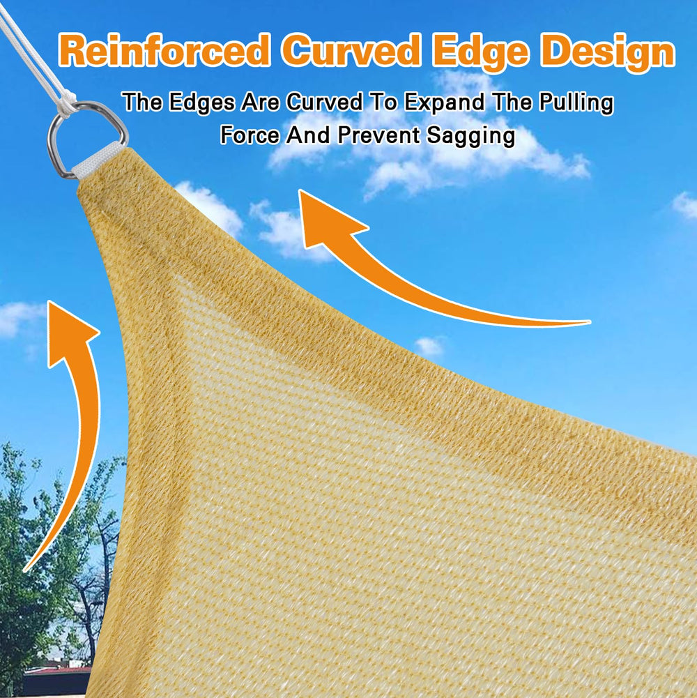 Artpuch Sun Shade Sail in garden setting