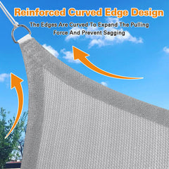 Artpuch Sun Shade Sail light grey fabric details