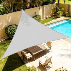 Artpuch Sun Shade Sail light grey triangle front view