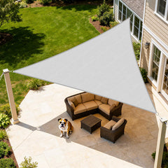 Artpuch Sun Shade Sail light grey triangle front view