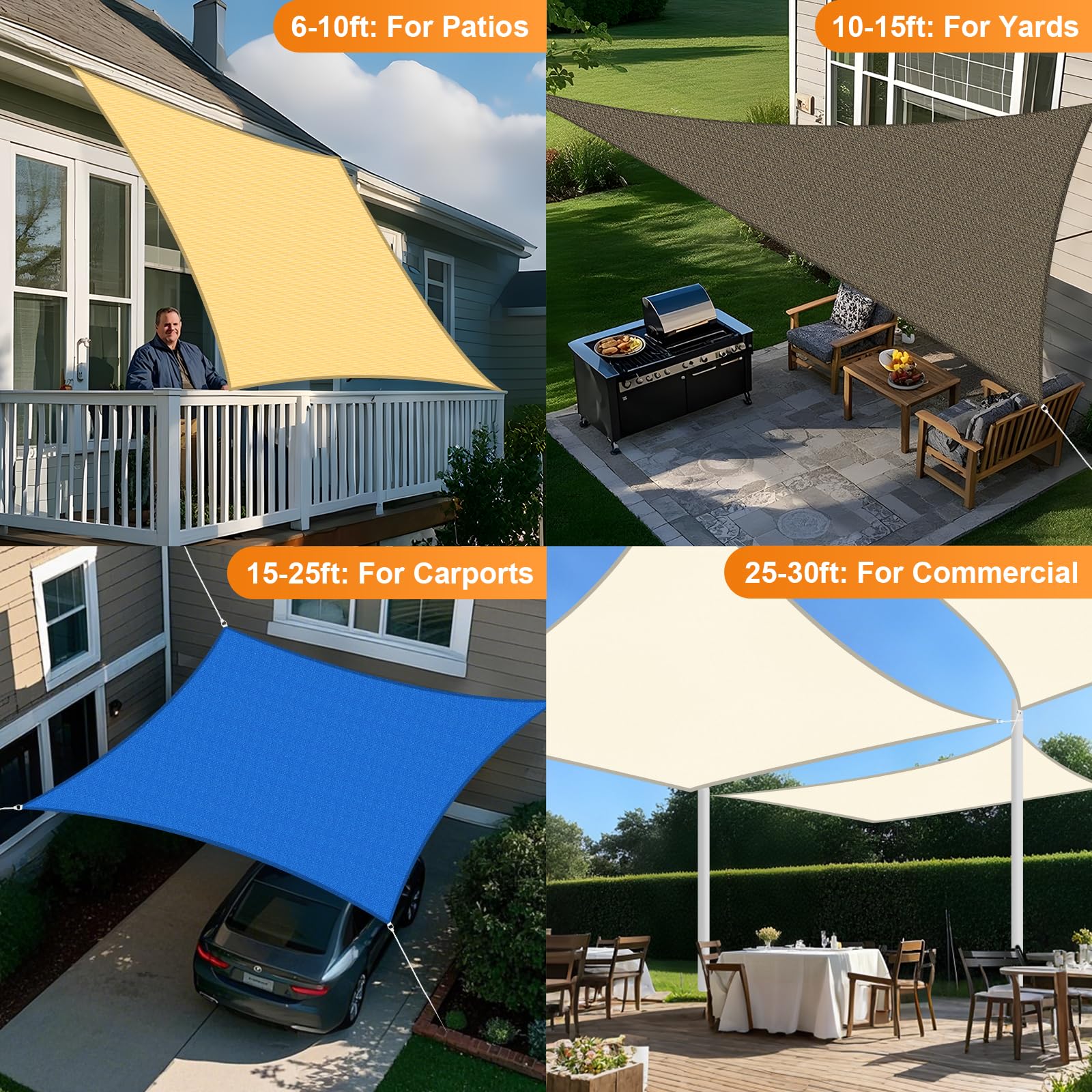 Artpuch Sun Shade Sail light grey triangle in use by pool