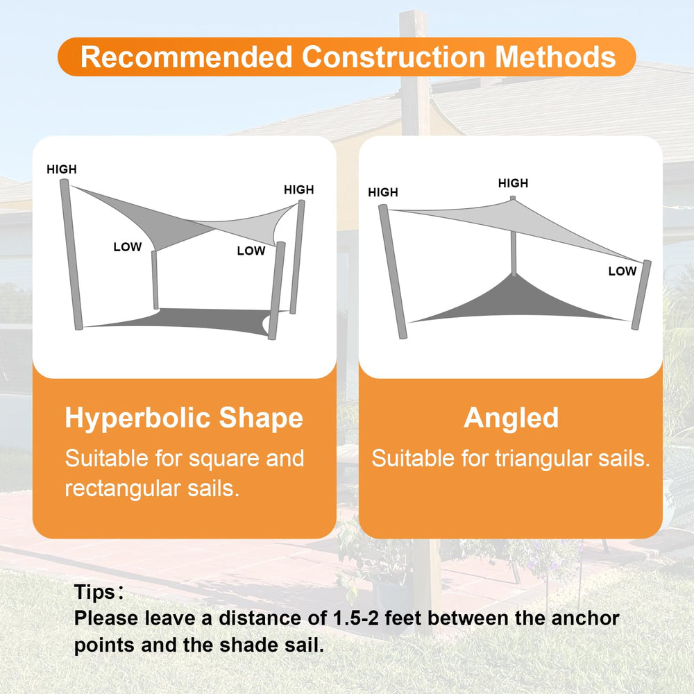 Artpuch Sun Shade Sail light grey triangle packaging