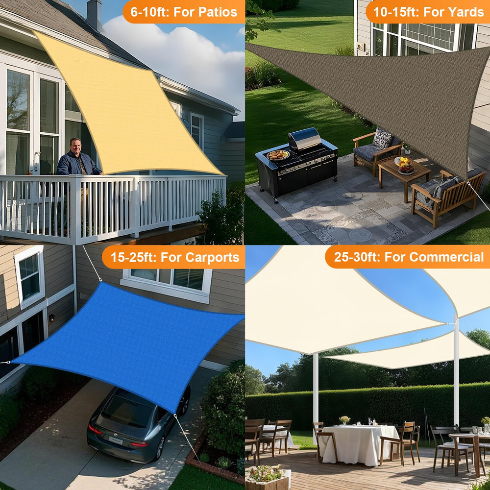 Artpuch Sun Shade Sail stretched between two posts