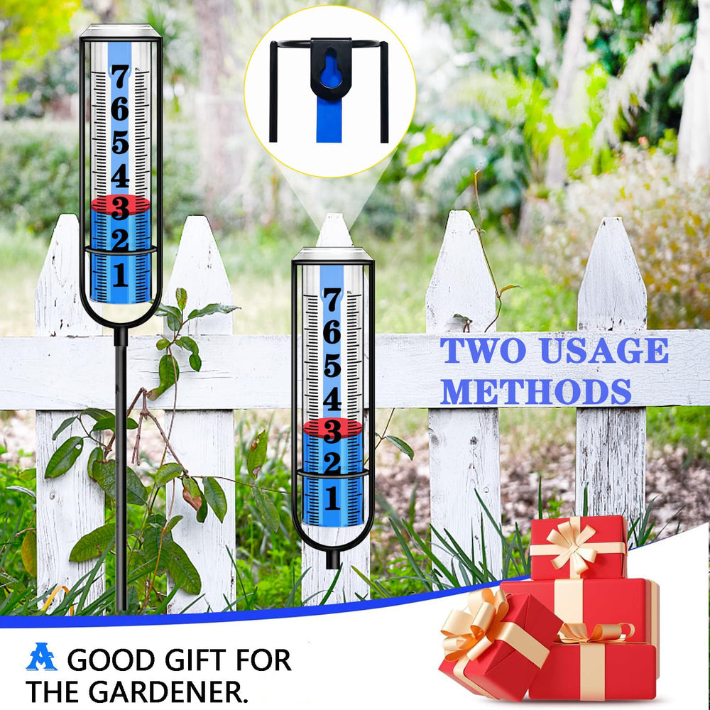 Asenron Rain Gauge Outdoor displaying large font scale for easy reading