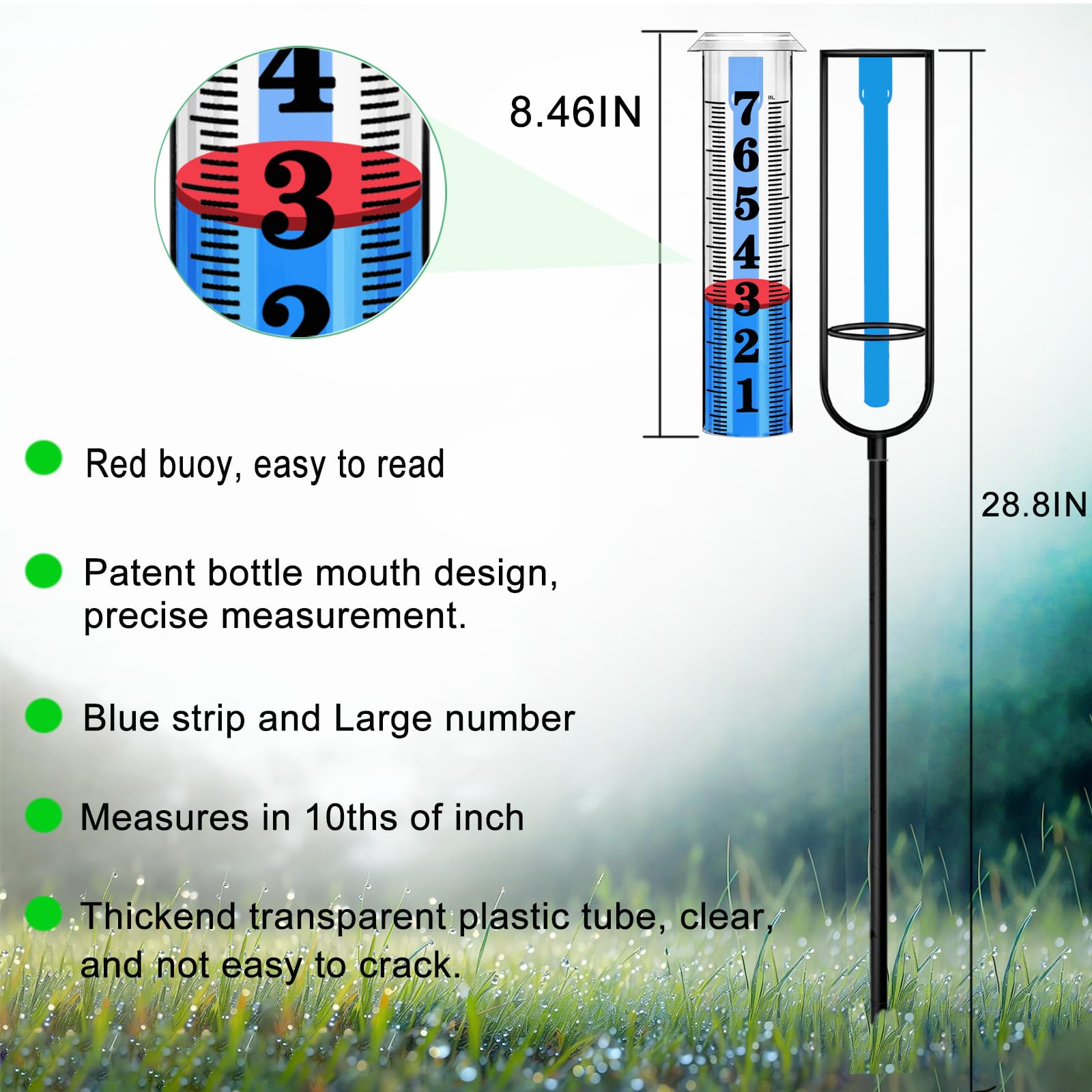 Asenron Rain Gauge Outdoor installation process in garden