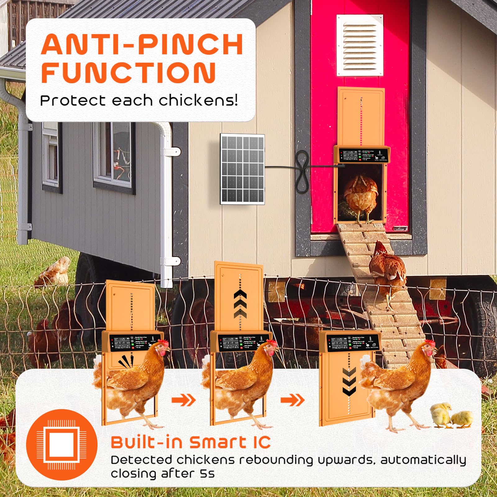 AsFrost Automatic Chicken Coop Door remote control and user manual